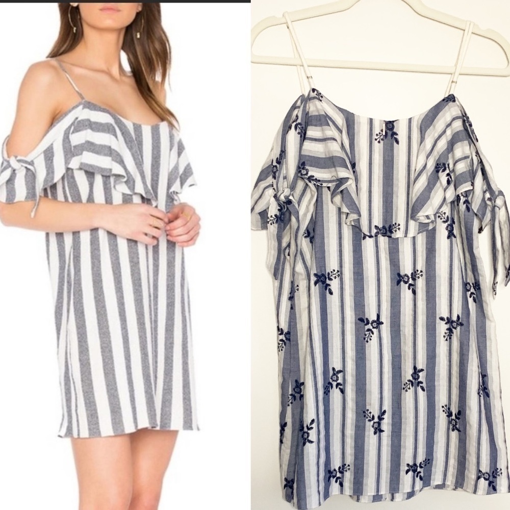 Revolve Misa 100% Cotton Embroidered Dress Size S